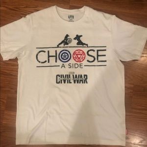 Mens Uniqlo UT Marvel Shirt Xl Captain America